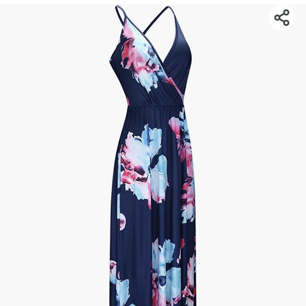 Great condition, long summer dress, worn once, no stains, silk material